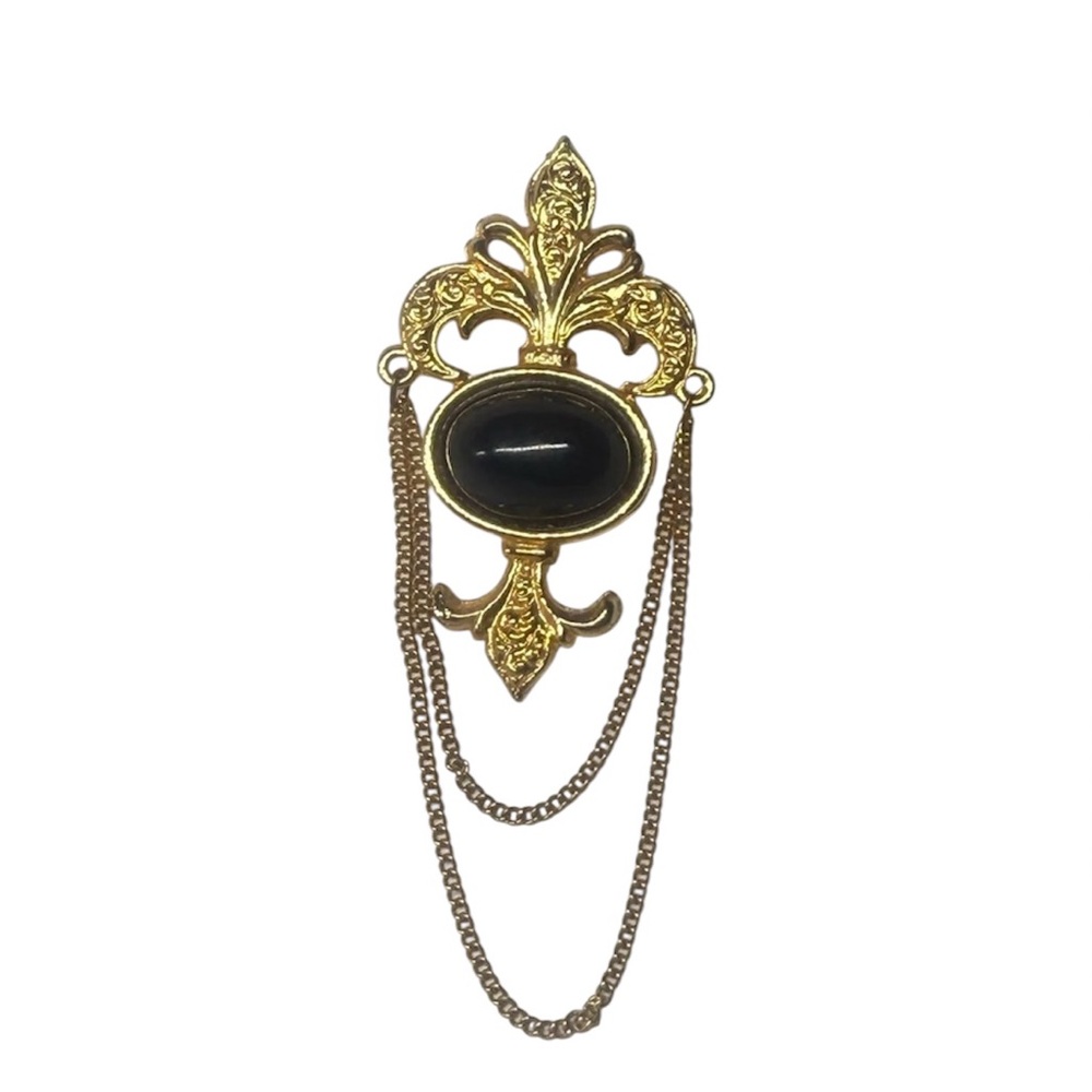 VTG Bergere Chatelaine Brooch